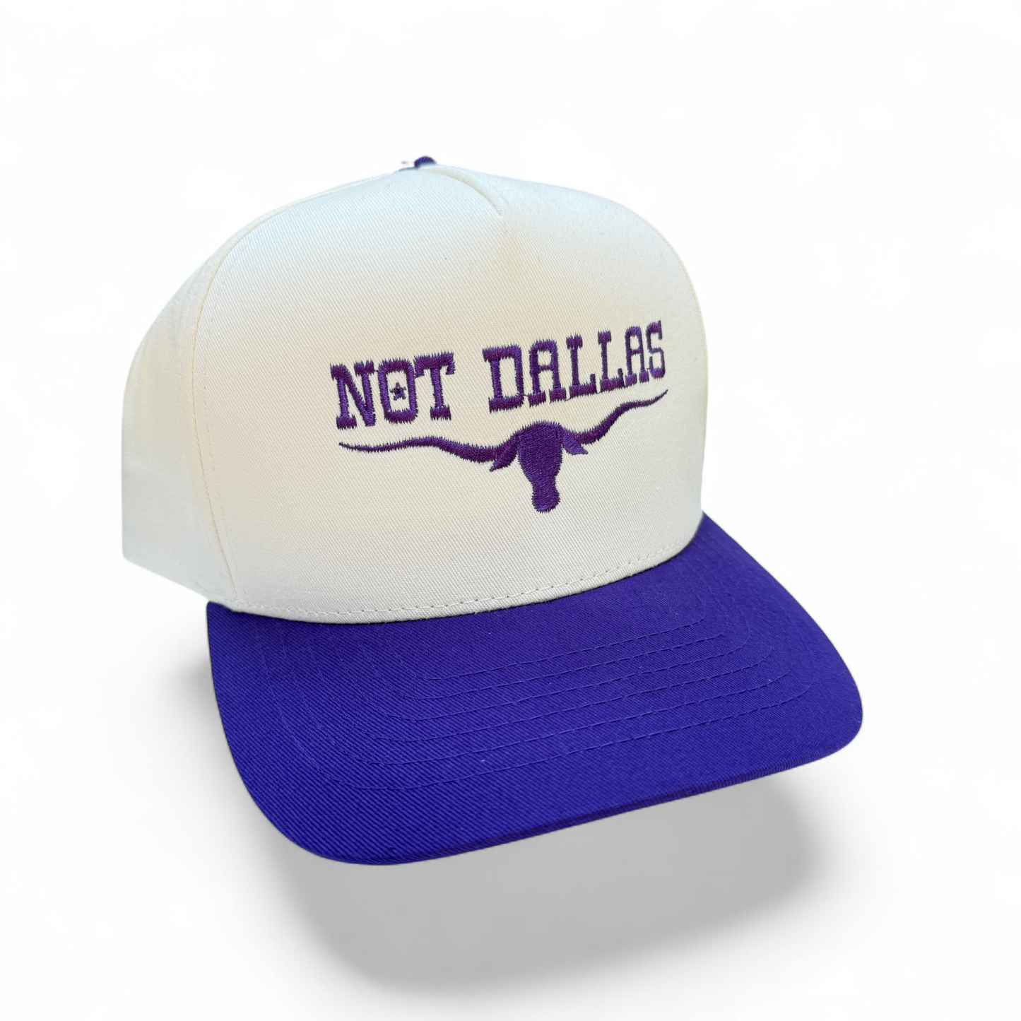 Bone & Purple NOT DALLAS Hat – Funkytown Spirit, Horned Frog Energy