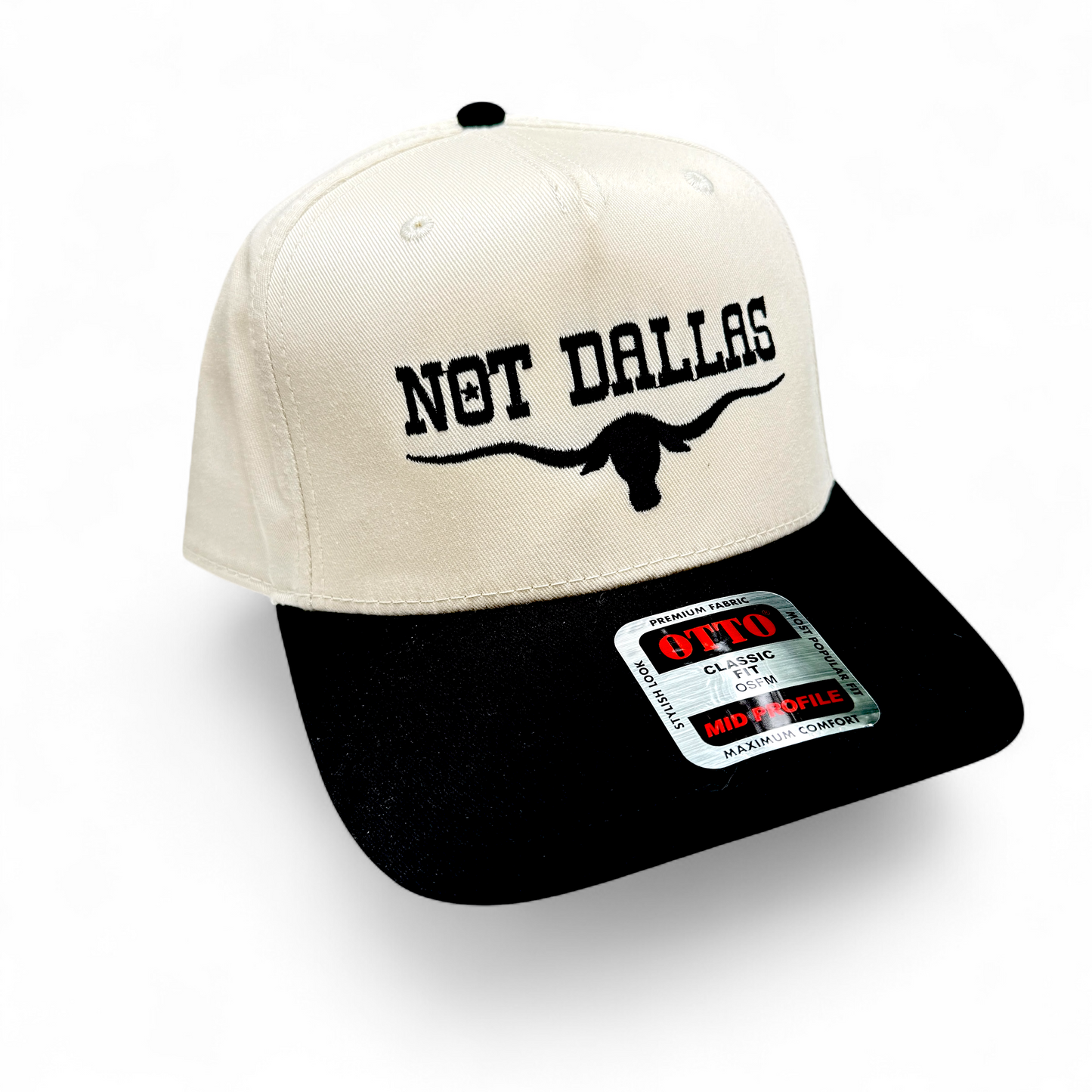 Bone & Black NOT DALLAS Hat