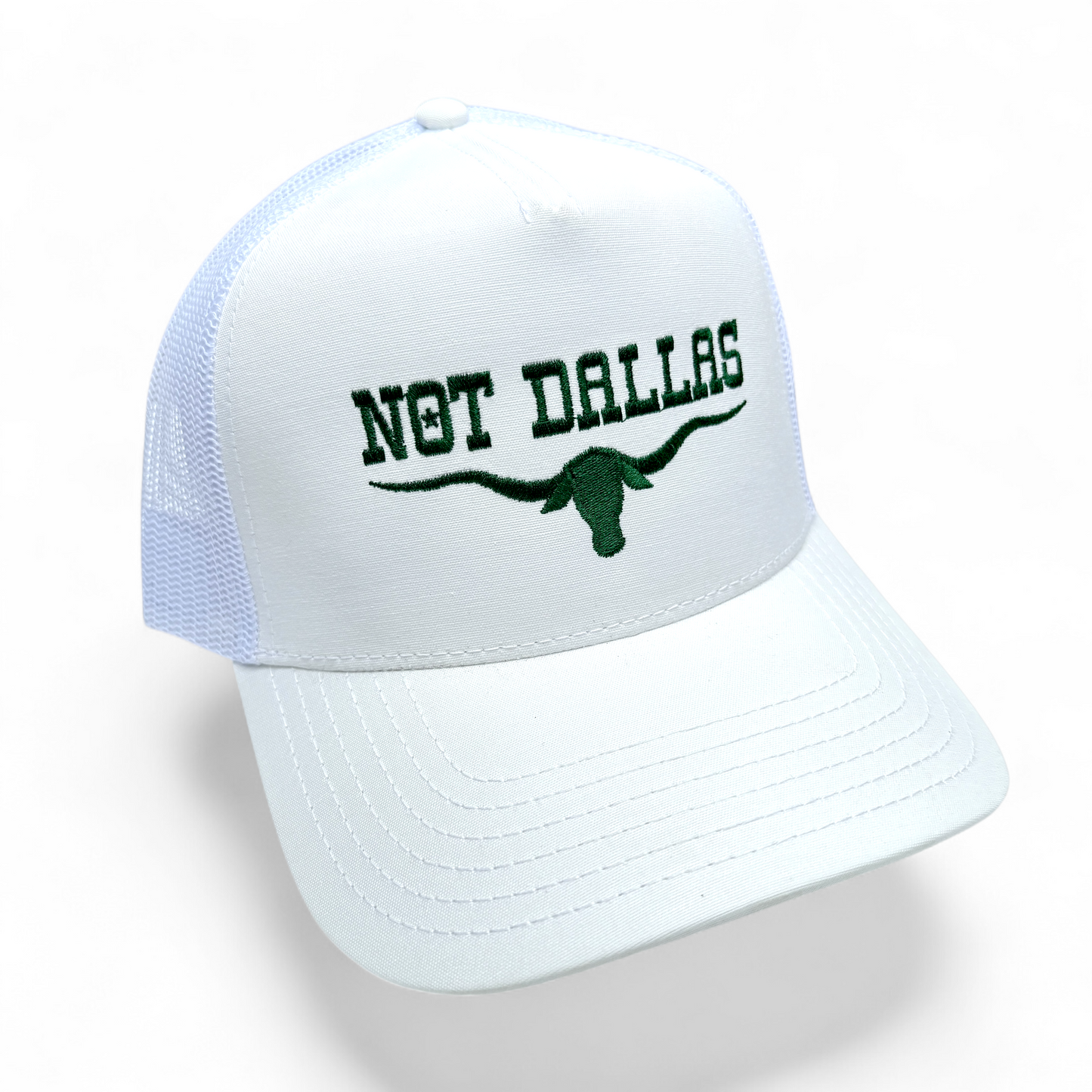 White & Green NOT DALLAS Hat